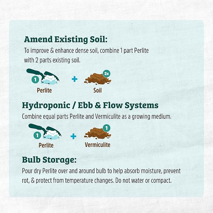 Back to The Roots 100% Organic Perlite | Made in The USA | Premium Nutrition for Indoor and Outdoor Plants
