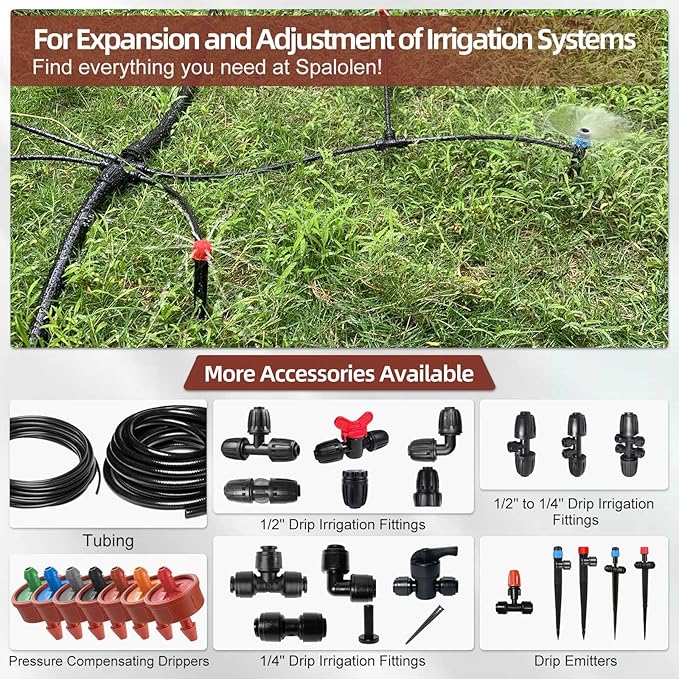 30PCS 0.75 GPH Pressure Compensating Drip Irrigation Spot Watering Drippers/Emitters, Self-Cleaning Constant Flow Drip Irrigation Emitters Heads Irrigation Drippers Parts for Drip Irrigation System