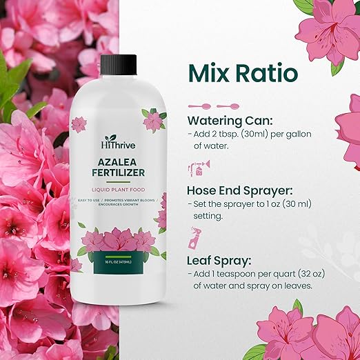 16oz Azalea Fertilizer Outdoor - Makes 16 Gallons of Azalea Plant Food, Liquid Fertilizer for Acid Loving Plants - Flower Food for Vibrant Blooms, Greener Leaves, Healthy Growth & Resilient Roots