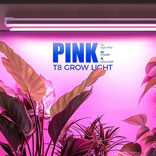 Barrina LED Grow Light, 252W(6 x 42W) 4ft T8, Full Spectrum, V-Shape with Reflector, Linkable Design, Plant Lights for Indoor Plants, 6-Pack