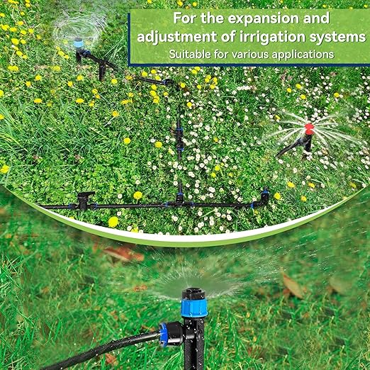 40PCS 1/4 inch Tubing Drip Irrigation Emitters Sprayer,360 Degree Drip Emitter Sprayer with Stake, Irrigation Dripper Sprinklers for Drip Irrigation System