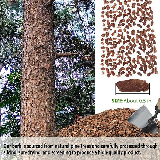 18qt Orchid Bark Horticultural Grade- Natural Mulch for Potted Plants, Root Development of Orchid Plants and Garden Soil Amendment Mix