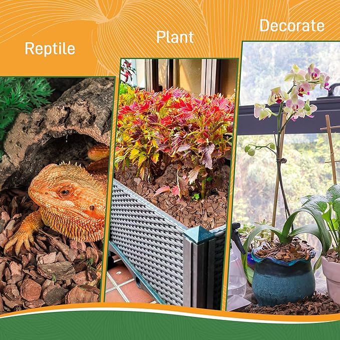 18qt Orchid Bark Horticultural Grade- Natural Mulch for Potted Plants, Root Development of Orchid Plants and Garden Soil Amendment Mix