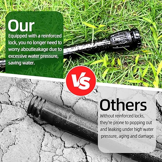 10 Pack 1/2 Inch Drip Irrigation Fittings End Caps for 1/2 Inch Drip Irrigation Tubing (0.52" ID x 0.60"-0.63" OD), Anti-Drop 1/2'' Drip Line Barbed Locked End Plugs Nuts Connectors