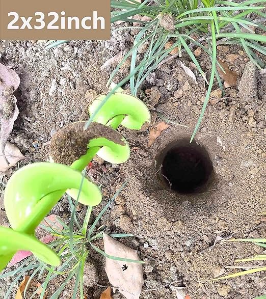 5 Set Auger Drill Bit for Planting,Heavy Duty Garden Auger Spiral Drill Bit Bulb Planter Tool for Planting Bedding Plants,Universal for Cordless Drill(1.6"x9",1.6"x16.5",3.5"x16",4"x12",2"x32")