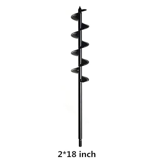 Auger Drill Bit，Garden Plant Flower Bulb Rapid Planter Umbrella Hole Digger for 3/8” Hex Drive Drill(218inch)