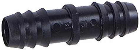 USA MADE - 10-PACK - 1/2" Inch Drip Irrigation Connectors/Hydroponics Barbed Coupling Fitting, (Fits 16mm, 520" ID Drip Tubing)