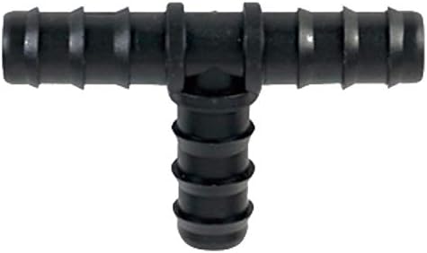 USA MADE - 10-PACK - 1/2" Inch Drip Irrigation Connectors/Hydroponics Barbed Fitting, (Fits Most Sizes of 16mm, 520" ID Drip Tubing) (Tee)