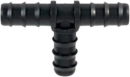USA MADE - 10-PACK - 1/2" Inch Drip Irrigation Connectors/Hydroponics Barbed Fitting, (Fits Most Sizes of 16mm, 520" ID Drip Tubing) (Tee)