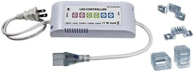 CBconcept® 65 Feet RGB Color Changing 120 Volt High Output LED SMD5050 Flexible Flat LED Strip Rope Light - Commercial Grade, Indoor Outdoor use, Ready to Plug n Shine