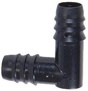 10-PACK - 1/2" Inch Drip Irrigation Connectors, Barbed Elbow Fitting, Fits Most Sizes of 16mm, 520" ID Drip Tubing