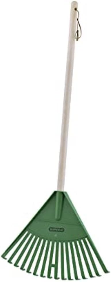 Superio Kids Garden Rakes, 2 Pack, Rakes with Wooden Handle, Plastic Head, 34" (Green)