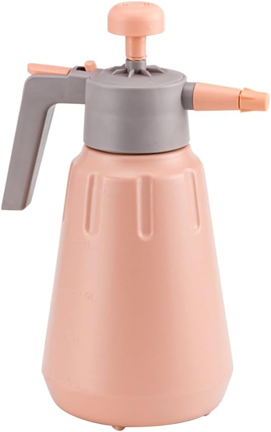 Handheld Garden Pump Sprayer, 0.5Gallon/68oz Garden & Lawn Pressure Spray Bottle with Adjustable Nozzle for Plant Spraying/Home Cleaning/Car Washing 2L Capacity (Salmon Pink)