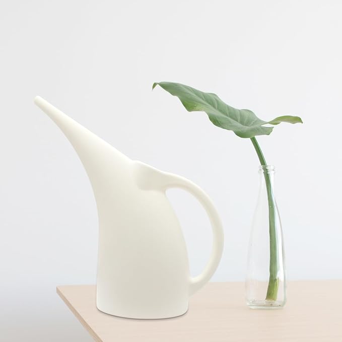Plastic Watering Can for Plant Garden - 1/2 Gallon - White