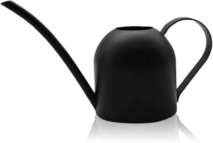 Small Watering Can for Indoor Plants, 15oz/450ml Stainless Steel Long Spout Watering Can for Succulents, Herbs (Black)
