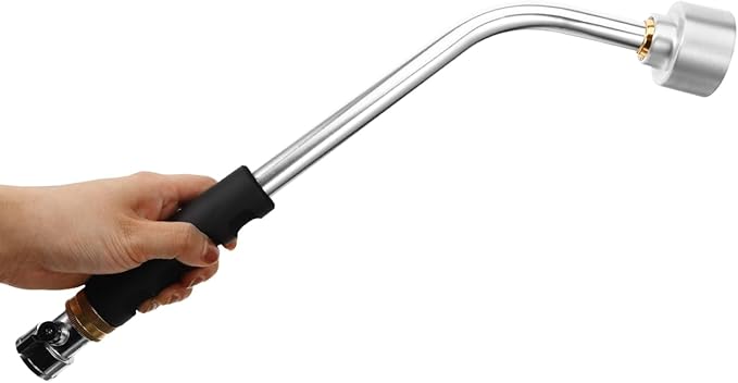 DOITOOL Watering Wand Heavy Duty, Metal Garden Hose Wand 18 Inches Long Hose Nozzle Sprayer with Flow Control for Watering Hanging Baskets and Shrubs (2000 Holes)