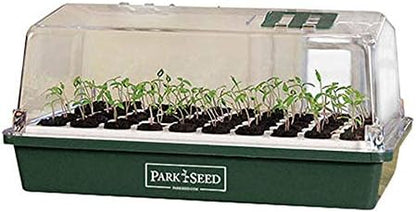 Park Seed Bio Dome Seed Starter Kit with 60 Cell Planting Block, Base Tray, Humidity Dome & 60 Bio Sponges