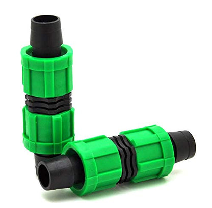 (50-Pack) Drip Irrigation Tubing Coupling - 1/2" Universal Perma Connector Barbed Locking Fitting - Fits All Brands 16-17mm Drip Tape & Tubing (50, Coupling)