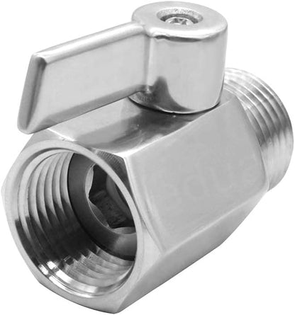 beduan Stainless Steel 3/4" Shut Off Valve GHT Thread Garden Hose Heavy Duty Connector