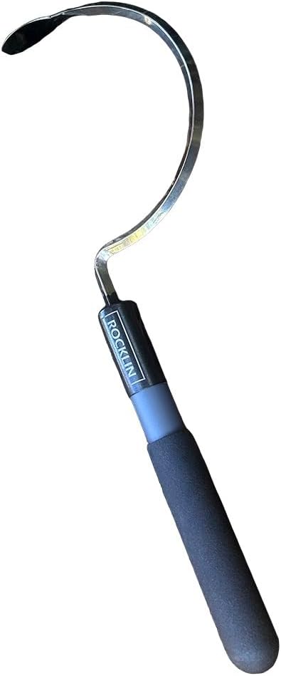 Short Handle Hook Cultivator – Heavy-Duty Garden Hand Tool for Weeding, Digging & Soil Loosening – Stainless Steel Blade, Ergonomic Grip, Compact for Raised Beds & Tight Spaces