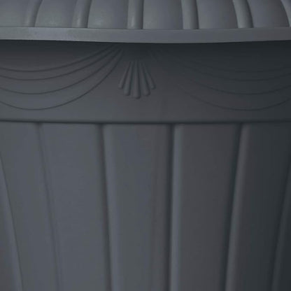 Arcadia Garden Products PL20GY Classic Traditional Plastic Urn Planter Indoor/Outdoor, 10" x 12", Gray