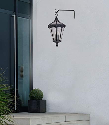 12" Plant Hangers 8-Pack - Heavy Duty Rust-Resistant Steel Hooks for Bird Feeders, Indoor/Outdoor Plants & Wall Decor, Black