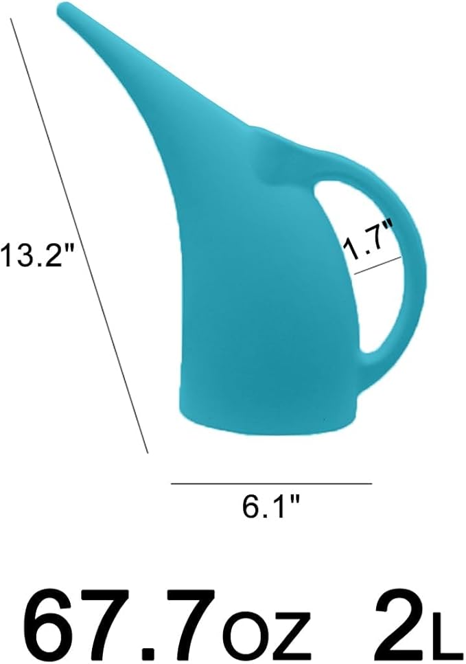 Plastic Watering Can for Plant Garden - 1/2 Gallon - Blue