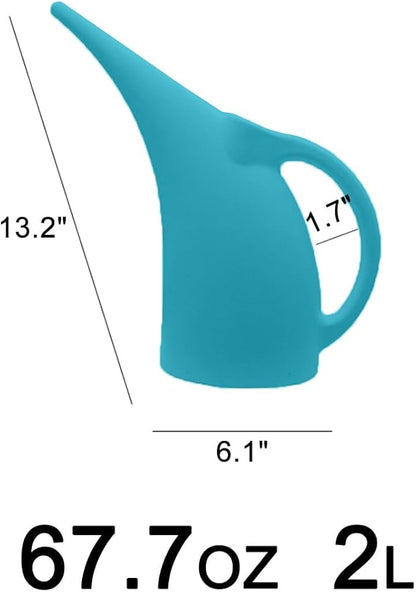 Plastic Watering Can for Plant Garden - 1/2 Gallon - Blue