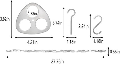 Camping Tripod Board, Turn Branches Into Stainless Steel Campfire Support Plate With Adjustable Chain For Hanging Cookware Perfect Portable Camping Gear Accessories For Outdoor Cooking(2pcs)