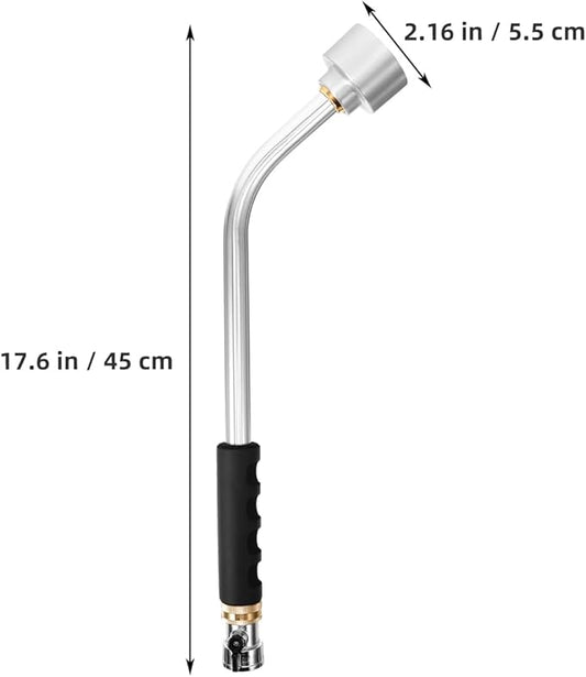 DOITOOL Watering Wand Heavy Duty, Metal Garden Hose Wand 18 Inches Long Hose Nozzle Sprayer with Flow Control for Watering Hanging Baskets and Shrubs (2000 Holes)