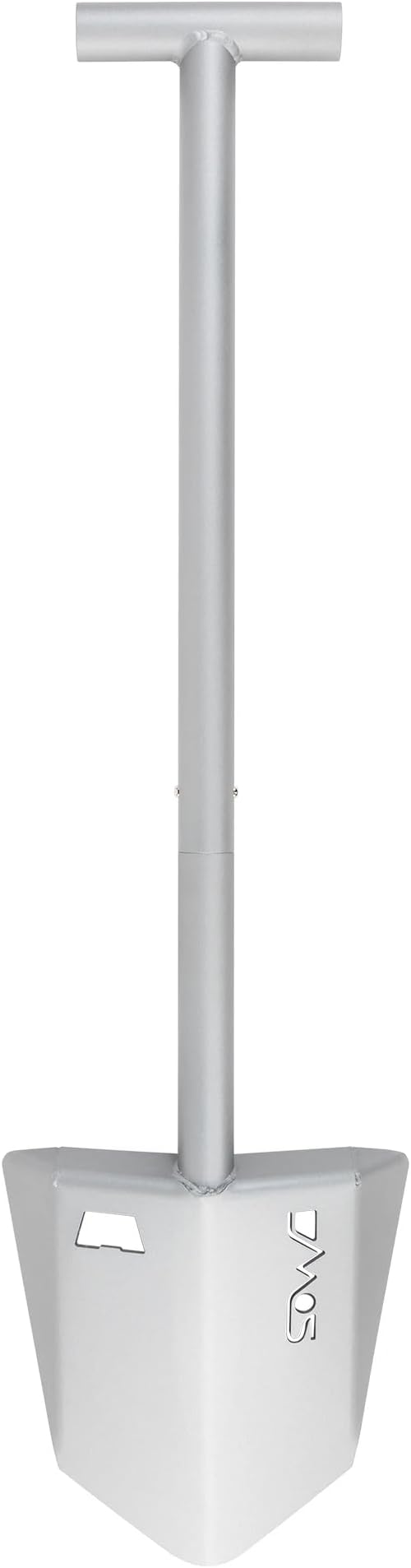 DMOS Nomad Shovel - 2-Piece Collapsible Lightweight Aluminum Shovel for Camping, Overlanding, Survival, Military, Hunting, & Off-Road Use - Silver - Pro