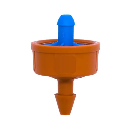 (50-Pack) - .5 Gallons Per Hour Pressure Compensating Drip Emitters on Barb - Premium Drippers for Drip Irrigation (Works with Netafim, Rainbird, Raindrip etc.) (Standard .5 GPH, 50)