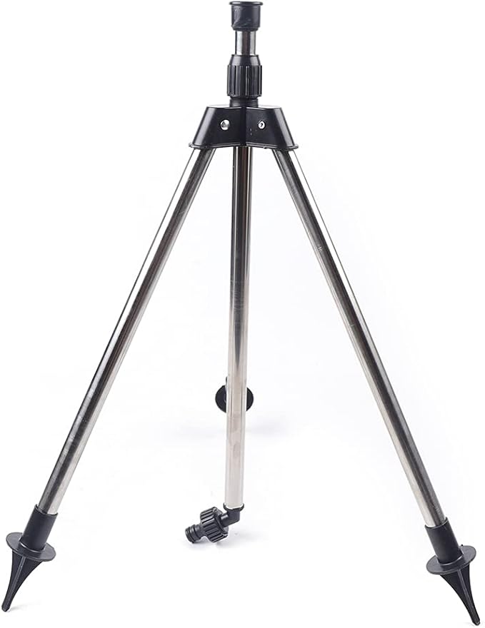 Impact Sprinkler on Tripod Base, 360 Degree Adjustable Tripod Sprinklers for Yard Large Area, Heavy Duty Sprinkler Tripod for Lawn Yard Garden