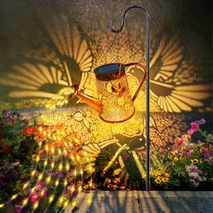 2 Pack Solar Watering Can Lights, Hummingbird Gifts for Christmas Women Mom Grandma Birthday, Waterproof Outdoor Garden Decor Large Hanging Solar Lanterns Garden Lights for Patio Yard Flowerbed