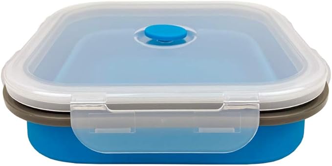 CARTINTS Large 1200ml Collapsible Bowls with Lids Silicone Camping Bowls, with Airtight Lids, Microwave and Freezer Safe, Set of 3