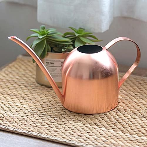 Stainless Steel Water Can for Indoor Plants and Garden (Rose Gold 50 oz)