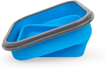 CARTINTS Large 1200ml Collapsible Bowls with Lids Silicone Camping Bowls, with Airtight Lids, Microwave and Freezer Safe, Set of 3