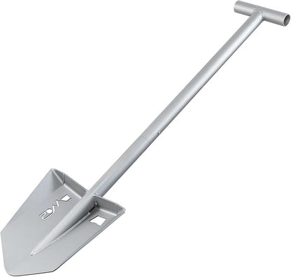 DMOS Nomad Shovel - 2-Piece Collapsible Lightweight Aluminum Shovel for Camping, Overlanding, Survival, Military, Hunting, & Off-Road Use - Silver - Pro