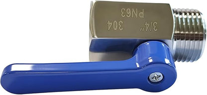 beduan Stainless Steel 3/4 Shut Off Valve GHT Thread Garden Hose Heavy Duty Connector (Long Handle)