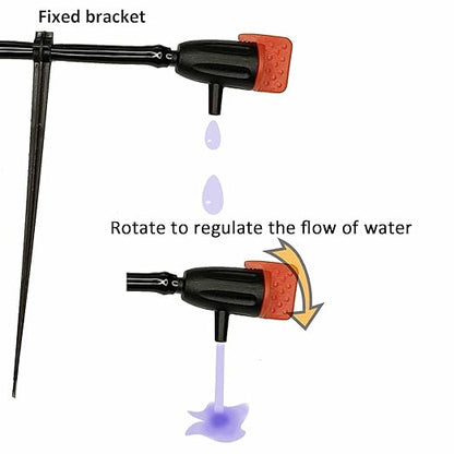 Drip Irrigation System Drip Irrigation Kit 64ft 5/16“ID Inche 64FT 1/4 Inch OD Pipe Kits Solutions for Large Gardens with Low Water Pressure Away from The Water Source