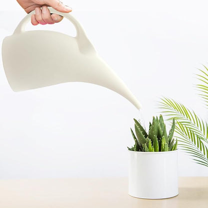 Plastic Watering Can for Plant Garden - 1/2 Gallon - White