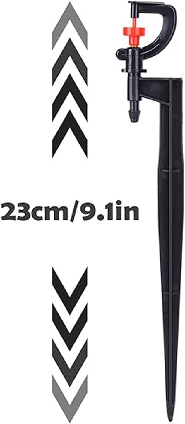 Milltrip 20pcs G Type 360 Degree Drip Irrigation Sprinkler Heads Adjustable Irrigation Drippers Sprinklers Garden Irrigation System Accessory for Garden Lawn Watering System