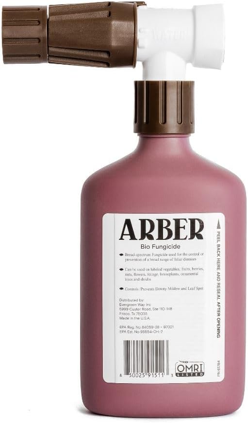 Organic Lawn Fungicide – 16oz Ready-to-Spray Hose-End; Lawns, Trees & Shrubs – Targets Brown Patch, Dollar Spot, Rust, Powdery Mildew & Root Rot – Kid- & Pet-Safe; Coverage up to 16,000 sq ft