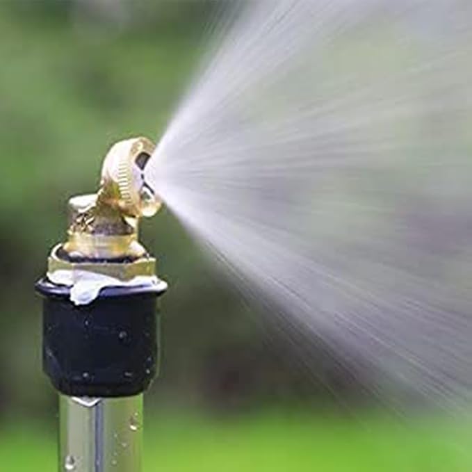 Joywayus Brass 1-Hole Misting Spray Nozzle Garden Sprinklers 1/2" NPT Male Irrigation Connector Water Sprinklers Mister Heads Fitting with Filter Mesh (Pack of 3)