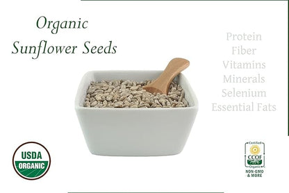 Organic Sunflower Seeds-Kernels-Hulled Raw non-GMO Unsalted Keto Vegan