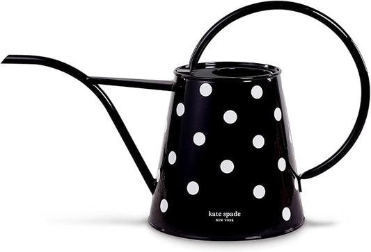 Kate Spade New York 2.5 Liter Indoor Watering Can, Metal Watering Can for House Plants, Cute Gardening Tool for Women, Picture Dot