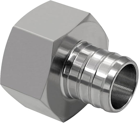 beduan 304 Stainless Steel PEX Garden Hose 1/2" PEX Barb to 3/4" GHT Female Connector Adapter Fitting for Irrigation Watering Outdoor Garden Water