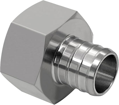 beduan 304 Stainless Steel PEX Garden Hose 3/4" PEX Barb to 3/4" GHT Female Connector Adapter Fitting for Irrigation Watering Outdoor Garden Water