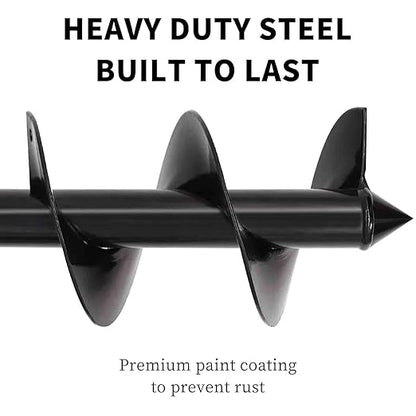 TCBWFY 4x12inch Auger Drill Bit for Planting,Heavy Duty Garden Auger Spiral Drill Bit Bulb Planter Tool for Planting Bedding Plants,Universal for Cordless Drill
