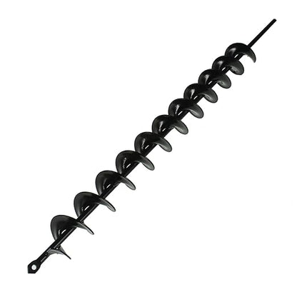 2in Wide 24in Long Metal Earth Augers Drill Bit, Garden Plant Flower Bulb Auger Rapid Planter Bulb Compatible Auger Machine Head with 3/8in Diameter Non-Slip Hex Shank